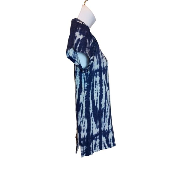 Women's French Laundry Navy Tie-Dye Blue Shirt Sz. S RN# 63619 - Picture 4 of 6